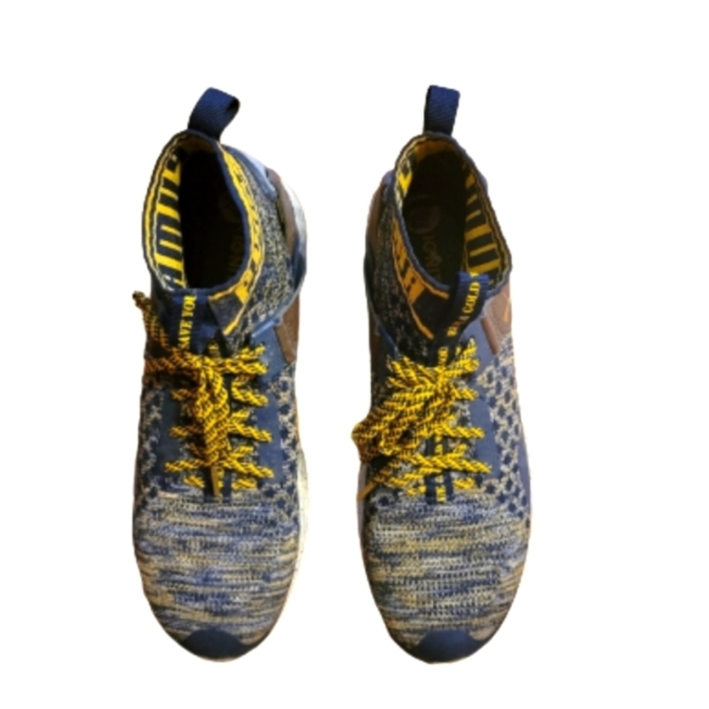Puma Blue and Yellow Modern Athletic Sneakers
